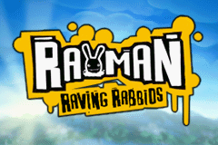 Rayman Raving Rabbids title screen for GameBoy Advance